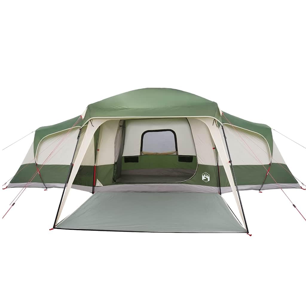 Gecheer Tenda da Campeggio Familiare a Cupola 9 Posti, Impermeabile con Parapioggia Staccabile, E-Port e 3 Camere, Poliestere 185T PU, Tenda da Esterno per Famiglie e Gruppi