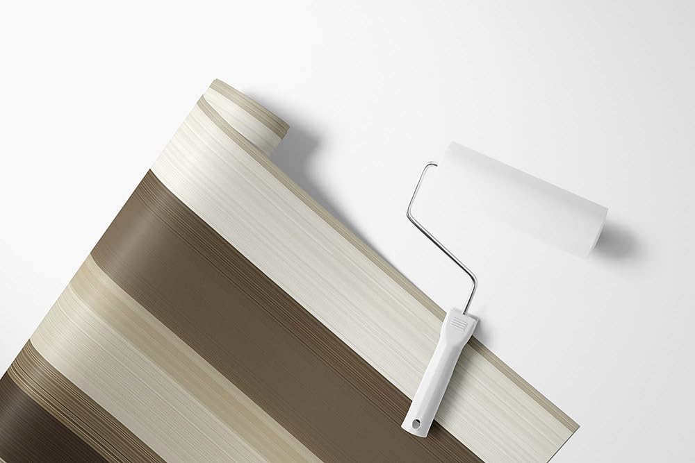 GP TONER Vliestapete Streifen Beige Braun Klassisch Modern Wohnzimmer Schlafzimmer Struktur Optik Abwaschbar UV-beständige Tapete 10m x 0,5m