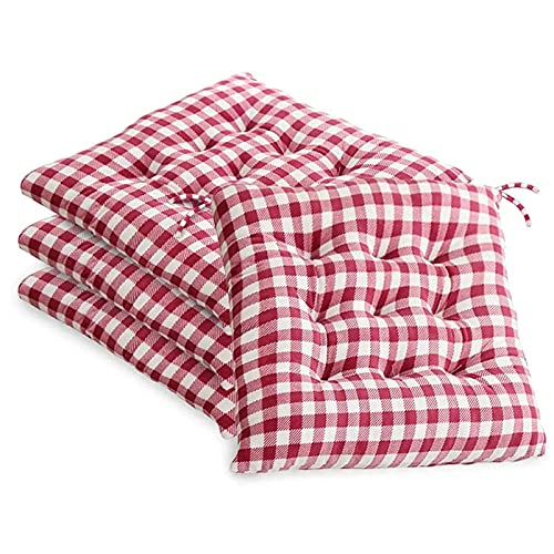 QIAOH Coussin Chaise Exterieur 4pack, Galette De Chaise Dehoussable, Coussin De Chaise Epais, Coussin pour Chaise, Siège, Banc De Jardin, Canapé