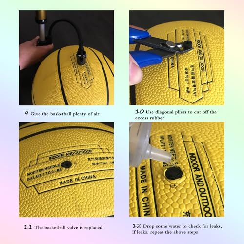 Image of MINDCOLLISION Sport Ball Inflation Valve Kit (3 specifications 10 Replacement Valves) for Basketball, Soccer, Volleyball and Football,set 2