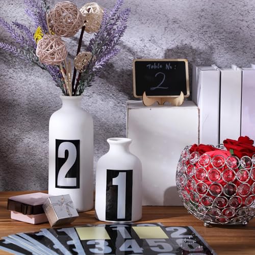 Image of Tenare 96 Pcs Vinyl Number Stickers 0-9 Reflective,3 Inch,Silver in Black | Waterproof Self Adhesive for Mailbox Address, Door Signs, Trash Cans, Trucks, Outdoor Home Business Use, Durable Vinyl