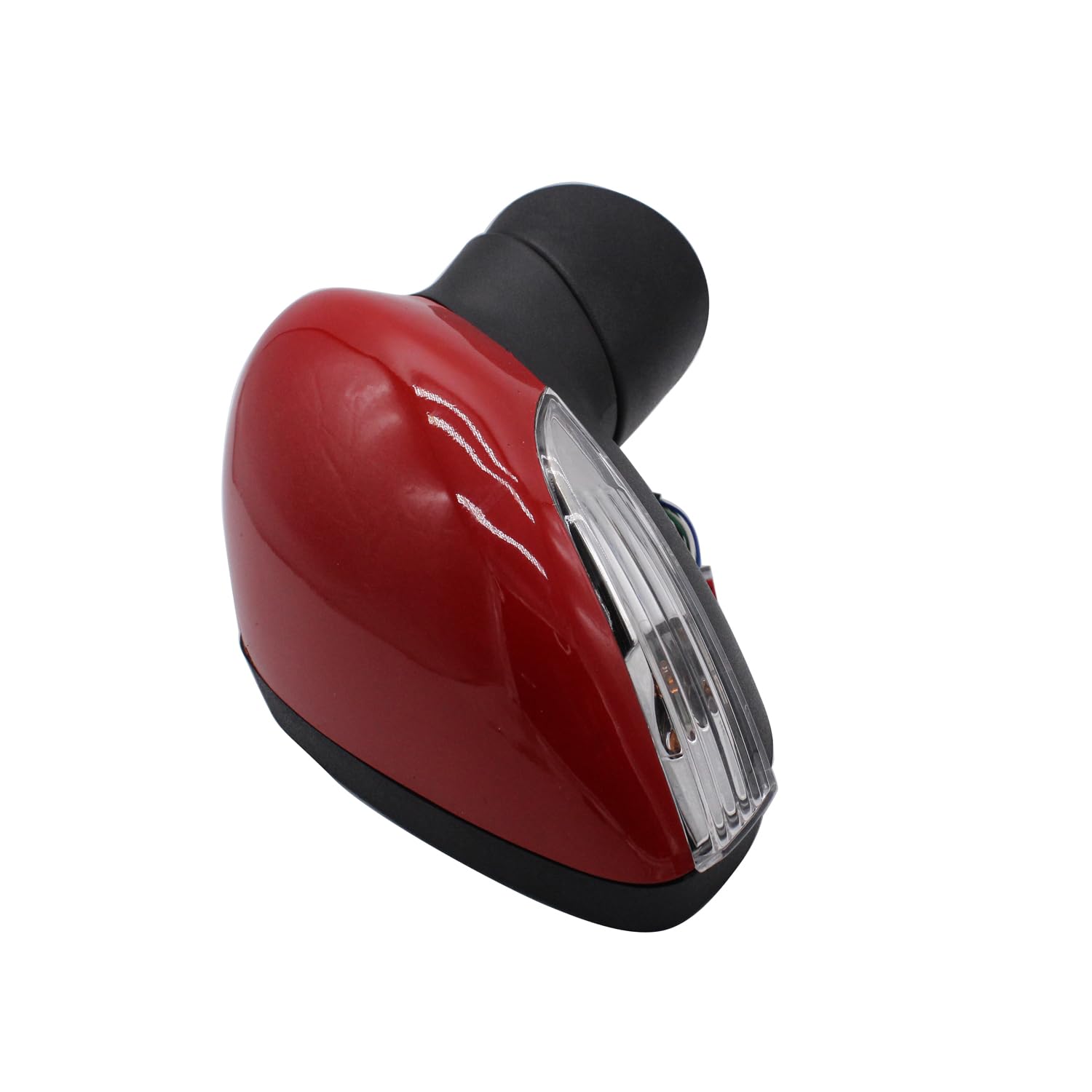 Specchietto retrovisore elettrico per porta, lato guida destro (compatibile con Fiesta MK7 2008-2012) (Rosso)