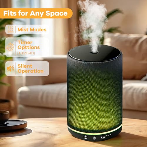 Difusor aromático eléctrico con cubierta de tela 150ml portátil miniatura 6