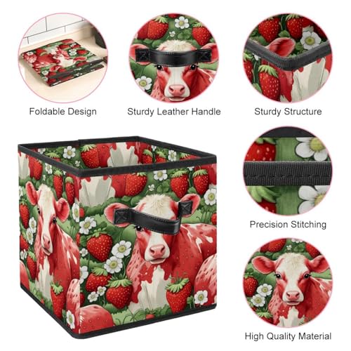 Boîte de rangement pliable rouge 27,9 cm pour dressing et étagère