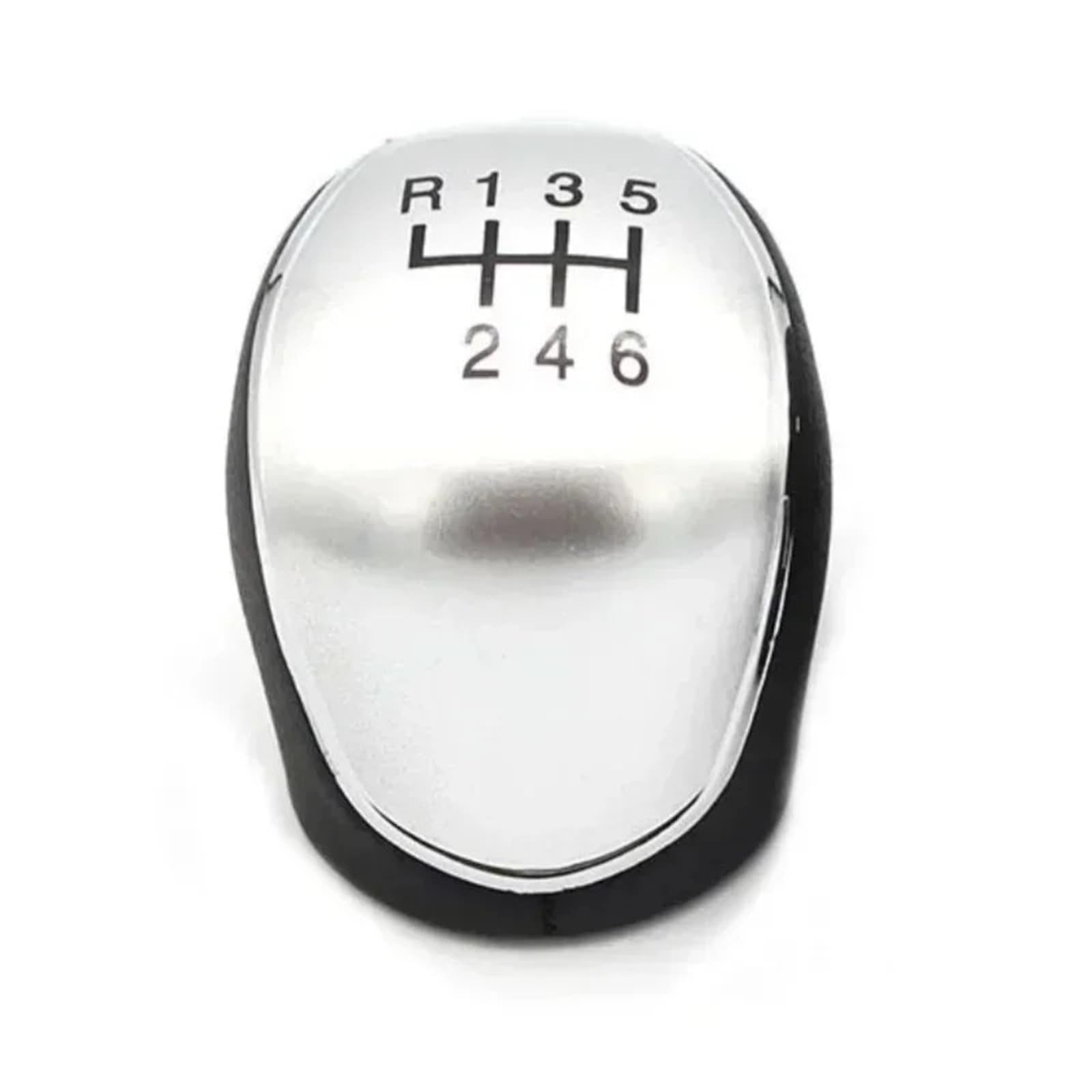 XZCVTYW Car Gear Lever Shifter 6 Speed Manual Gear Shift Knob for Ford for Mondeo Mk4 S-Max C-Max Ford Focus Mk2 Kuga Gear Lever Accessories(6speed Silver)