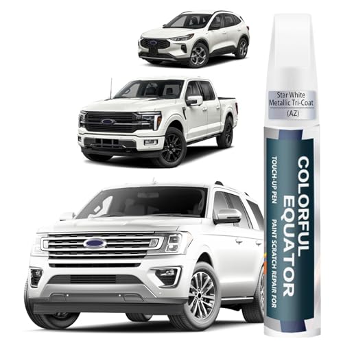 Image of AZ Star White Metallic Tri-Coat Touch Up Paint for Ford, Car Paint Pen Scratch Repair Two-In-One Touch Up Paint, Premium Car Scratch Remover for Deep Scratches