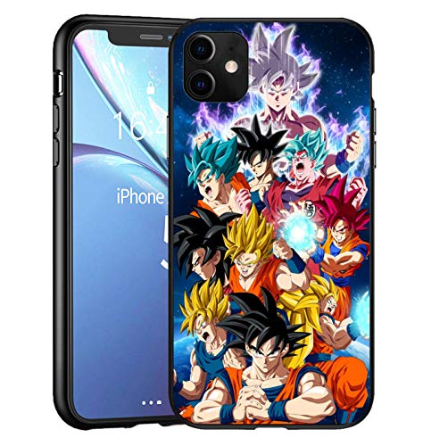 Compatible con iPhone 11 funda de silicona antigolpes, color negro y TPU