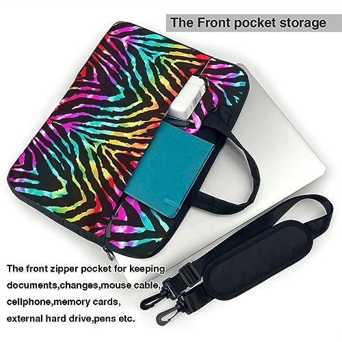 Sac ordinateur imprimé zèbre coloré : protégez votre pc avec style