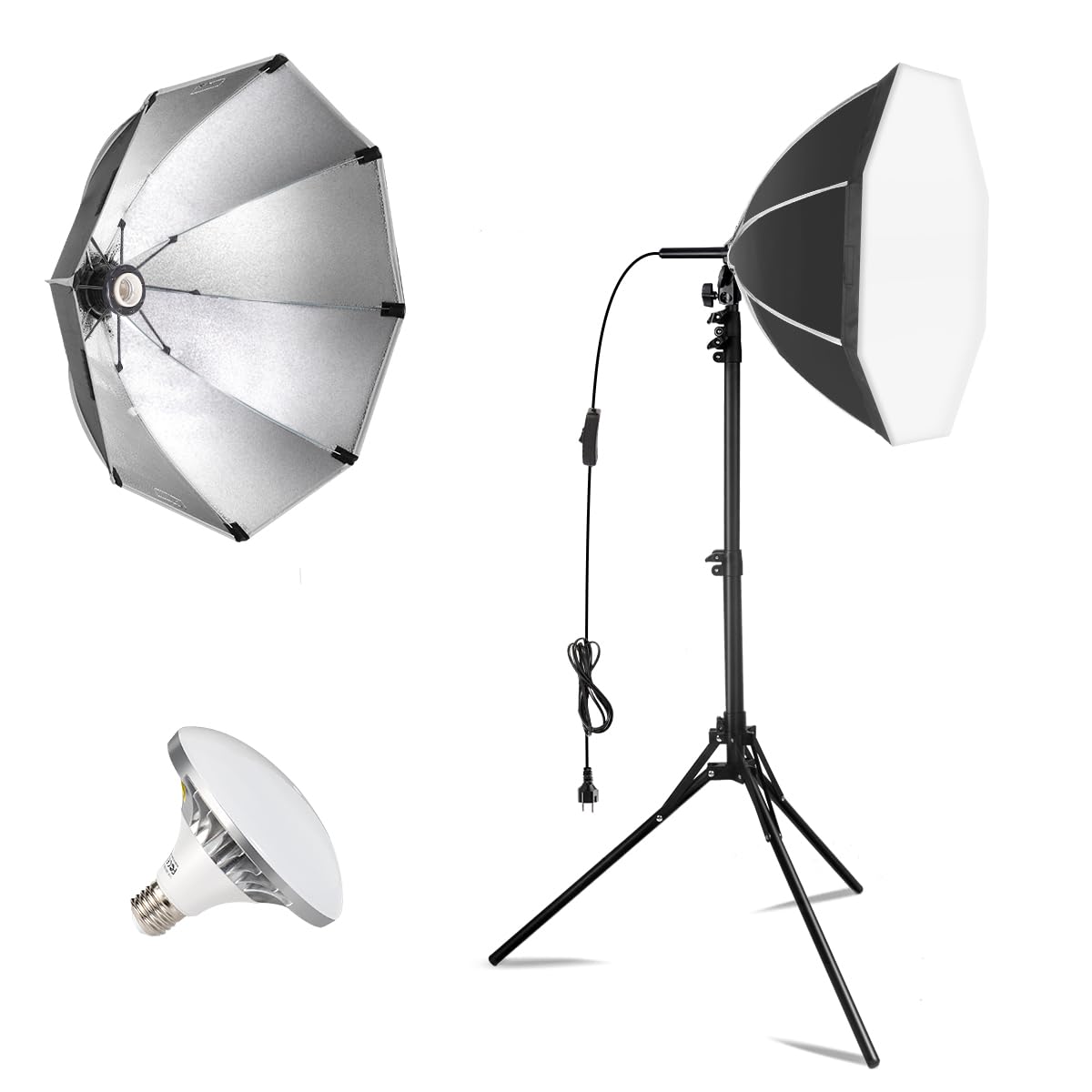 Photo 1 of ***STOCK PHOTO FOR REFERENCE ONLY - UNABLE TO TEST - PARTS LIKELY MISSING***
2 - Softbox Photography Lighting Kit, NiceVeedi 20" Softbox Lighting Kit with 5400K 650W Equivalen LED Bulbs & 63" Tripod Stand, Studio Light Kit for Photography Portraits Advert