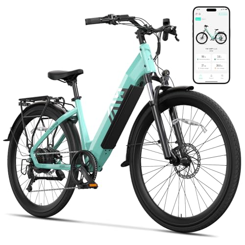 Image of TST Electric Bike for Adults, 1200W Peak Motor 60 Miles Fat Tire E Bike with 48V 15Ah Removable Battery 27.5 * 2.25 inch All-Terrain Electric Bike Front Suspension