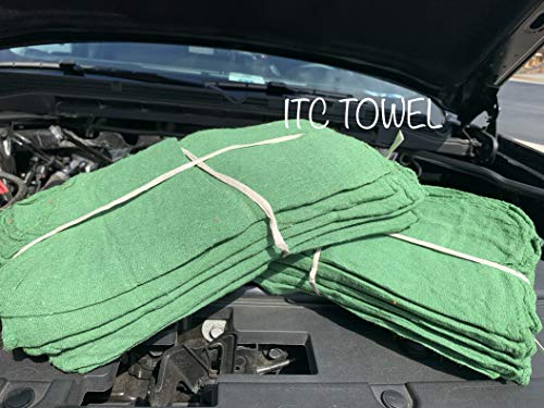 ITC 2500 Green Shop Towels Rags Superior Auto Mechanic Shop Rags 14x14 inch