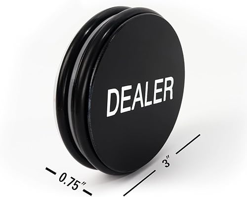 Miniatura 2 de GSE - Botón de disco de acrílico transparente de doble cara de 3 pulgadas para juegos de cartas de apuestas, Texas Hold 'em, noches de póquer,