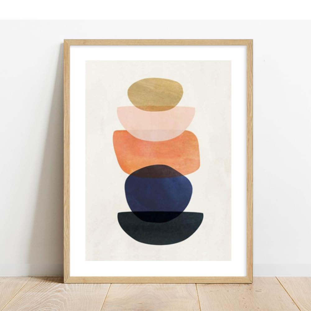 COLOSSAL ART HOUSE Modern Art Framed Poster for Home & Office wall Decoration - Portrait, Wall Display (Brown, 12x16 Inch Frame with Art Print) 3