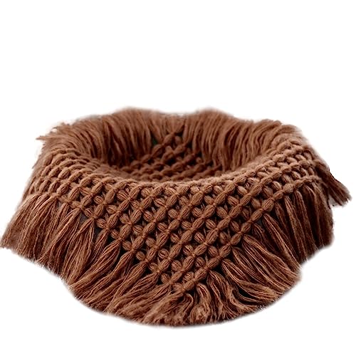 EUBUY Handwoven Newborn Photography Props Blanket - Baby Photoshoot Fur Mat, Baskets Filler, Posing Stuffer, Background for Photo Shoot