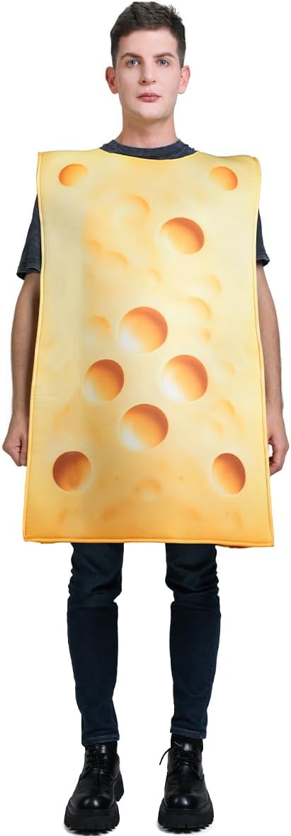 PGOND Adult Cheese Costume Food Funny Halloween Costume