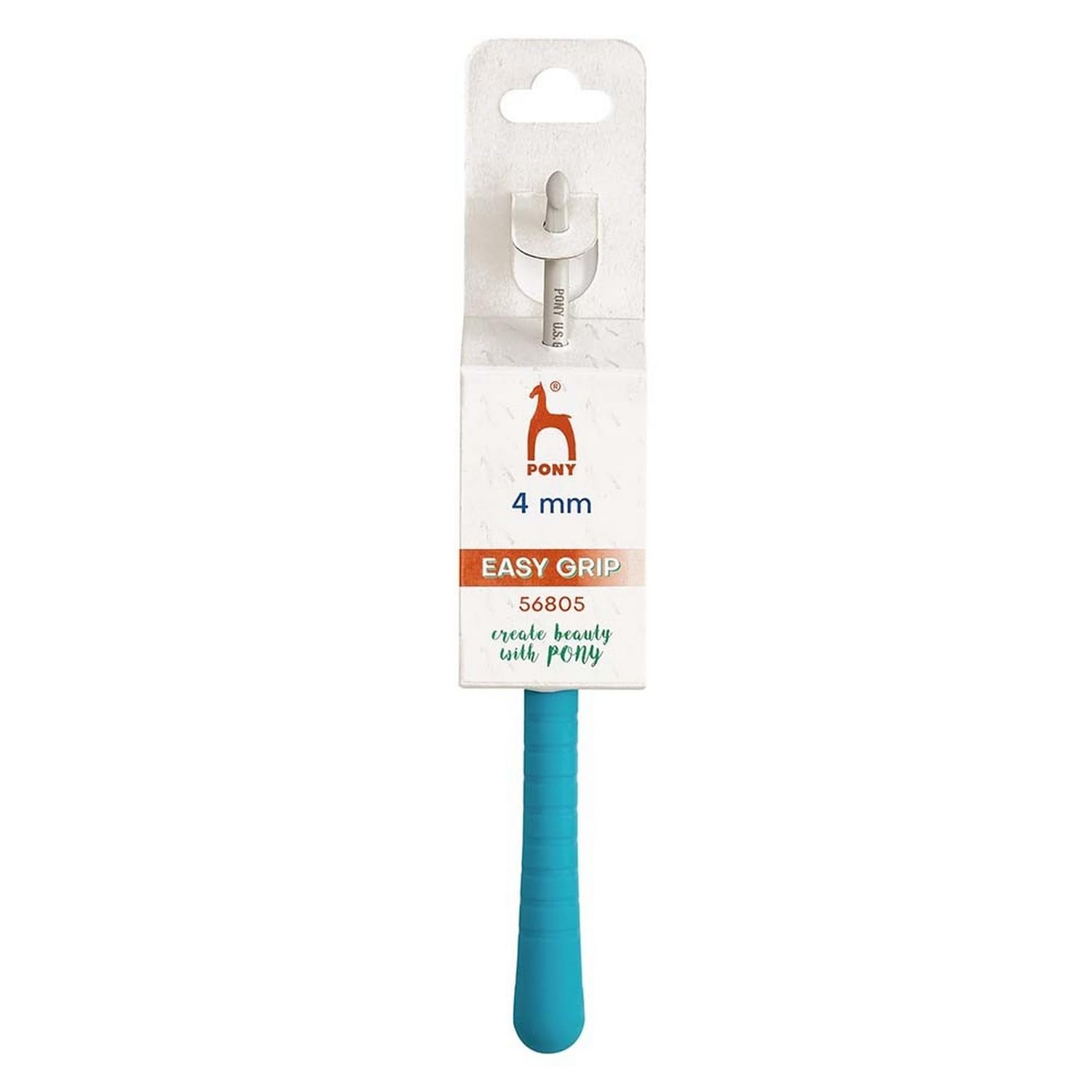 Crochet hook Easy Grip Handle size 4mm 14cm long by Pony