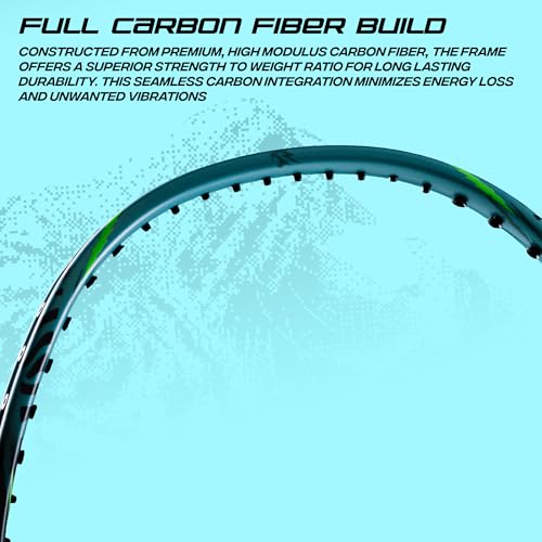Image of Li-Ning Axforce Tiger Strung Badminton Racquet for Professional Players| 32 LBS Max Tension | Head Heavy | 7mm Flexible Shaft | Carbon Fibre Frame