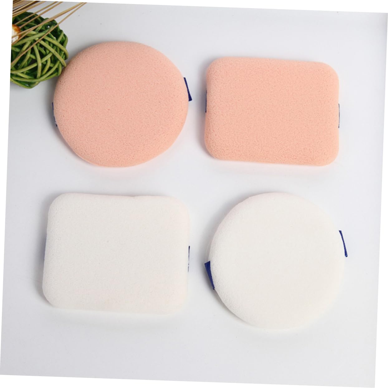 SHERCHPRY 10PCS Dual Use Makeup Powder Puff Foundation Sponges for Loose Powder Includes Square and Round for Application and Easy Cleaning