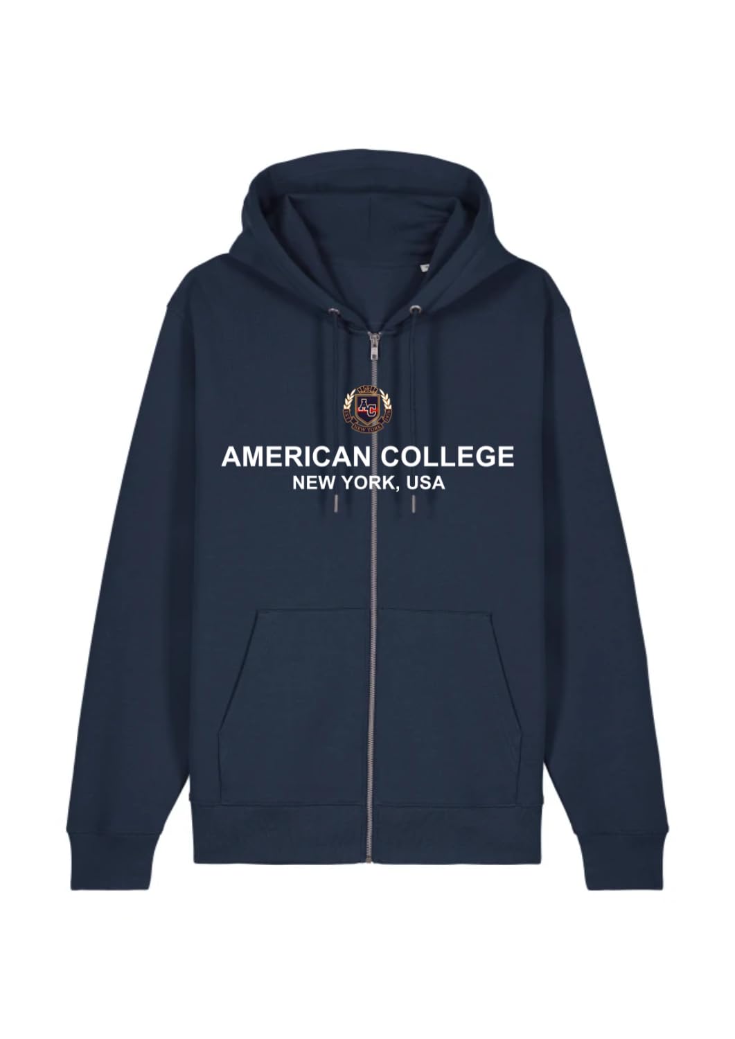 AMERICAN COLLEGE USA Męska bluza z zamkiem błyskawicznym Rozmiar XXL Decontract, Niebieski, XXL