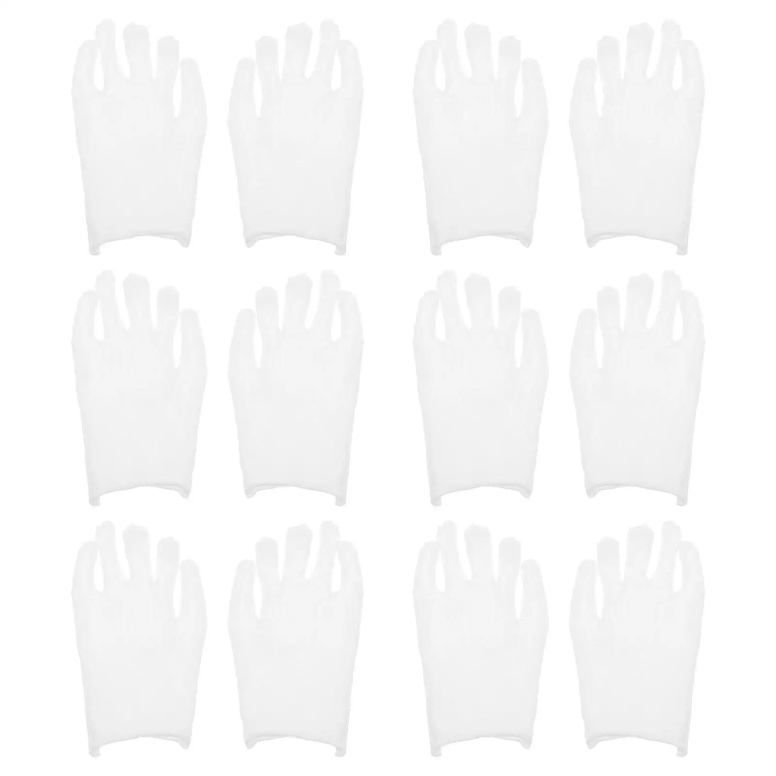 Gants blancs en coton confortables pour travaux de bijouterie et banquet