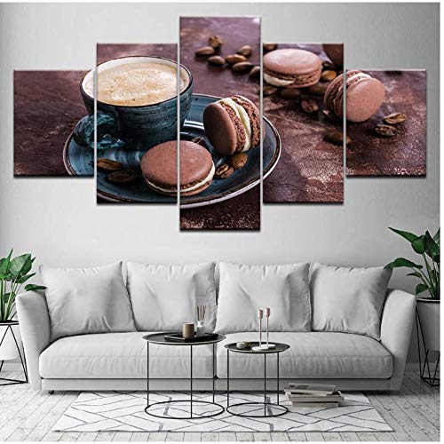 Peintures sur toile dessert de café pour décoration murale de salon