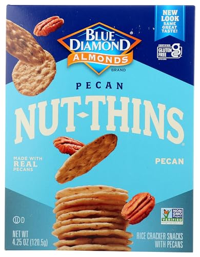 Blue Diamond NutThins Cracker Snacks, Pecan, Boxes, 4.25 oz