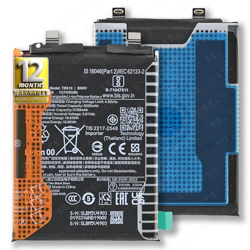 Image of BM5V Battery for Xiaomi Redmi Note 14 5G (India) | Poco M7 Pro 5G - 5100mAh - 12-Month Warranty* (Classic Black, 2409FPCC4G)