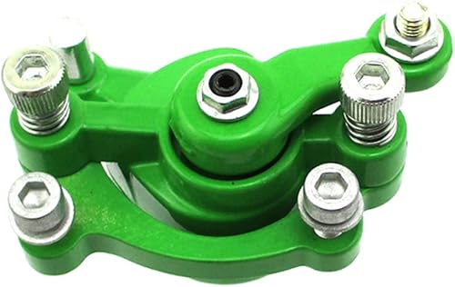 Miniatura 8 de DJ-Motor Pinza de freno de disco frontal verde con dos pares de pastillas de freno de repuesto para mini moto de suciedad, scooter de gas, 2