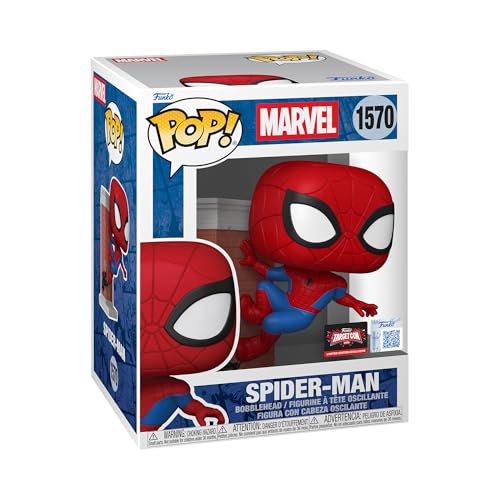 Funko Pop! Premium: Spider-Man - Spider-Man Leaning - Marvel Comics - Fumetti Marvel - Esclusiva Amazon - Figura in Vinile da Collezione - Idea Regalo - Merchandising Ufficiale - Superheroes Fans