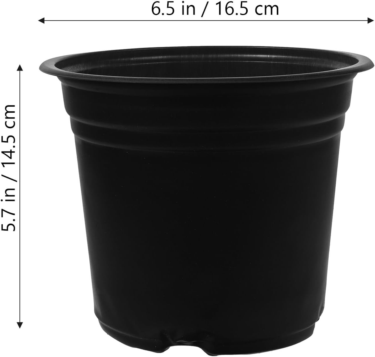 ARTIBETTER 50pcs Black Plastic Succulent Seedling Pots with Drainage Holes for Outdoor Garden Plants, Nursery Planter Containers for Home and Patio Planting