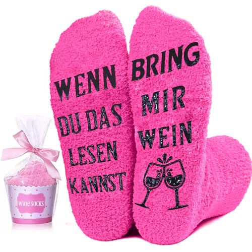 Wenn Du Das Lesen Kannst Socken,Kleine Geschenke für Frauen Geschenk,Geschenkideen für Frauen,Socken Lustig Damen,Women Geburtstagsgeschenk Kuschelsocken Geschenkset,Witzige Weihnachtsgeschenke