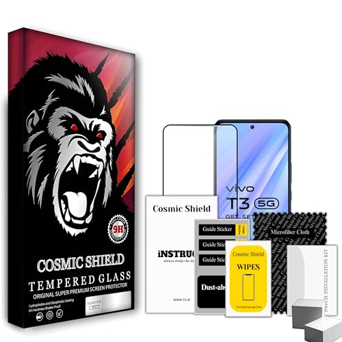 Image of Military-Grade Gorilla Tempered Glass Screen Protector for Vivo T3 5G / Vivo Y200e 5G (High Clarity) Full Screen Coverage, Scratch & Shockproof with Easy Installation Kit
