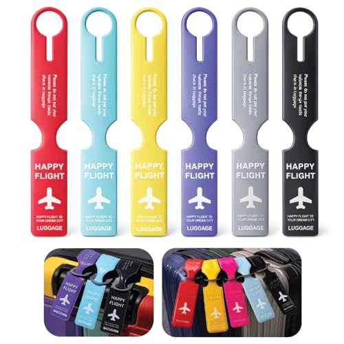 Red Dot Gift 6-Pack Luggage Tag Outdoor Luggage Baggage Labels Luggage Identify Tags Luggage Accessories for Suitcases Travel Tag Outdoor Accessories Baggage Tag Handbag Name. (Mix 6 Pcs)