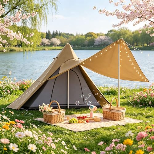 Carpa de camping con dosel para 2-3 personas miniatura 6