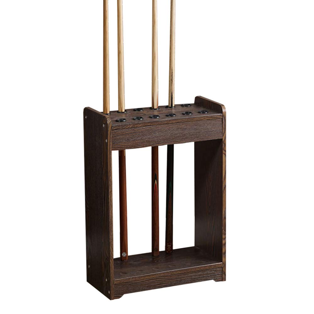 Supporto Stecche Club Portastecche Da Biliardo Da Pavimento OZBME - Legno 57cm Per Stecche E Palline Accessori Biliardo Compatto - 9