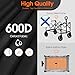 Collapsible Folding Wagon,Large Utility Wagon Cart Foldable,Folding Wagon Cart with All Terrain Wheels,Heavy Duty Garden Cart,Portable Wagon for Shopping Grocery Camping Sports Fishing (Black/White)