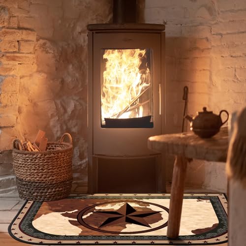 Demissle Cabin Fireplace Hearth Rug Fireplace Mats Cabin Southwestern Fireproof Rug Fire Resistant Mat for Wood Stove Floor for Kitchen Indoor Outdoor(24 x 36 Inch,Classic) - Image 7