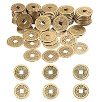 Tadipri 100 Stück Glücksmünzen I-Ching-Münzen für Gesundheit und Wohlstand Chinesische Feng-Shui-Münzen, 2 cm