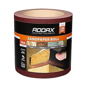Addax Schleifpapier-Rolle, Körnung 120, 115mm x 10m