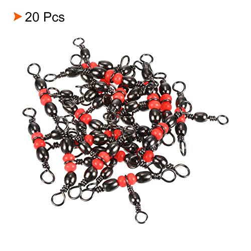 PATIKIL 3 Way Swivel, 20Pcs 94lb Stainless Steel Cross Line T-Turn Triple Barrel Terminal Tackle for Saltwater Freshwater Fishing Black - Image 3
