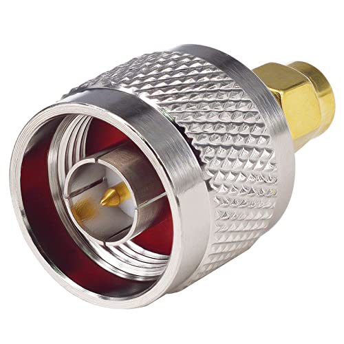 Adaptador coaxial N macho a SMA macho pack de 2 miniatura 4