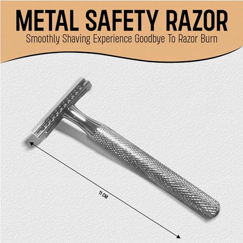 OR-Double-Edge-Safety-Razor-for-Men-and-Women-Premium-Stainless-Steel-Safety-Razor-for-Women-Men-Metal-Reusable-Razor-Zero-Waste-Traditional-Manual-Razor-for-Perfect-Shave