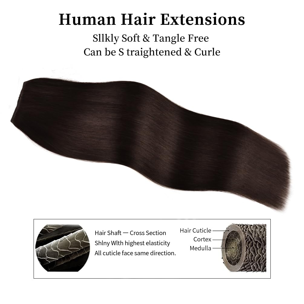 Amazon.com : 16 inches Clip in Hair Extensions Remy Human Hair