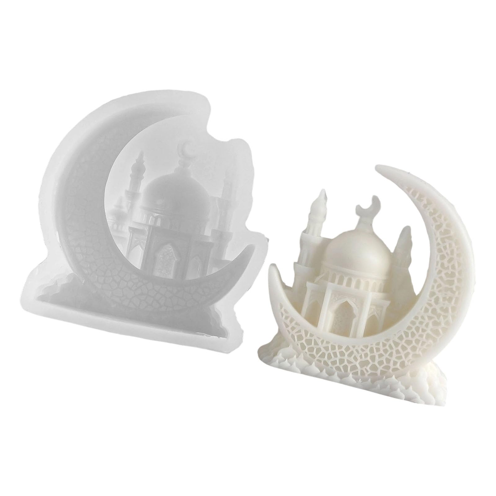 Mekalero Creative Silicone Moons Shape Casting Mold Suitable for DIYer and Soap Making Baking Silicone Mold