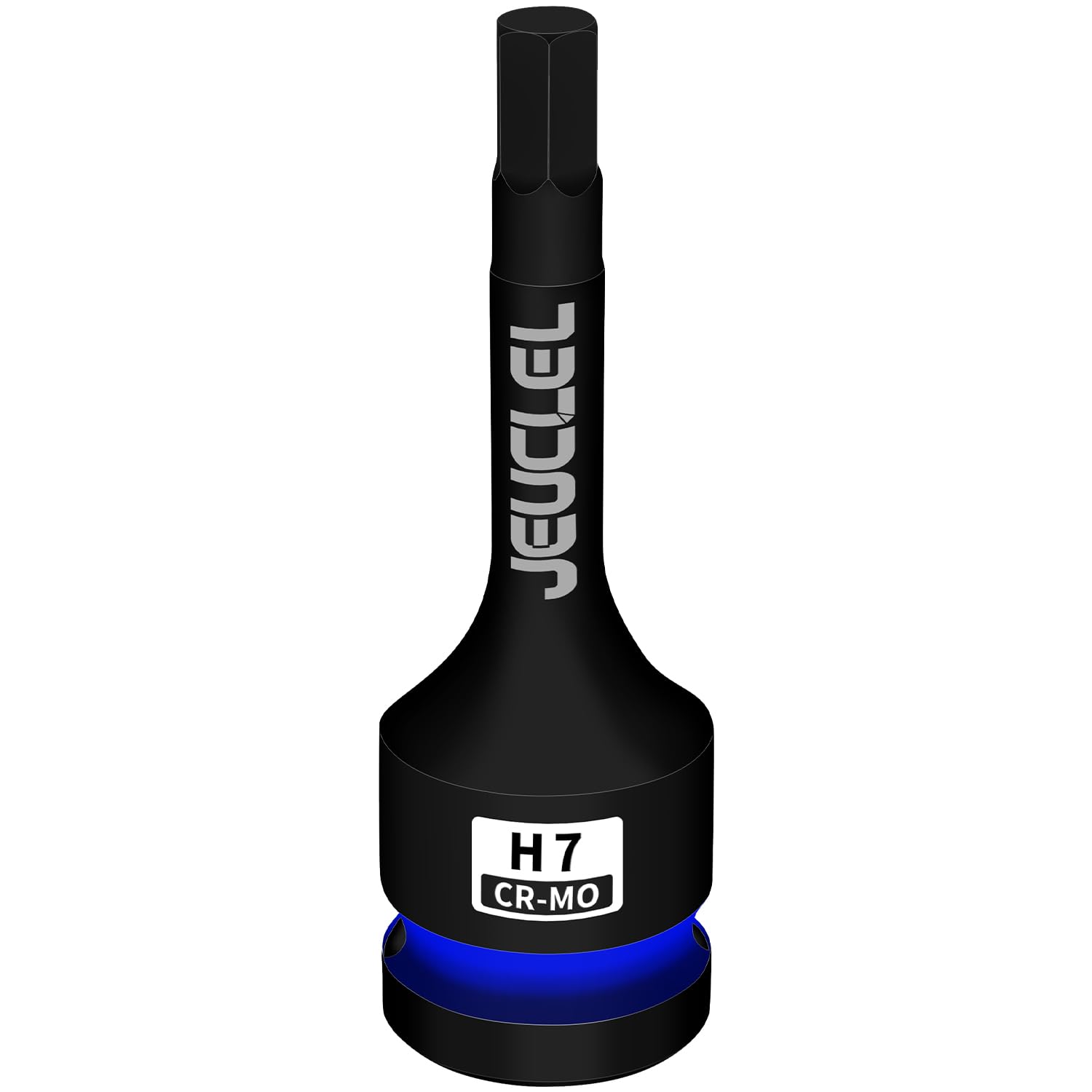 JEUCLEL 7mm Hex Impact Bit Socket, H7 1/2-Inch Impact Drive Allen Socket, Cr-Mo Steel Lengthen Hex Screwdriver Adapter for Electric Ratchet Wrenches