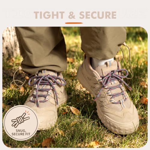 Image of Stepace 2 Pairs Round Heavy Duty Boot Laces for Hiking and Work Boots