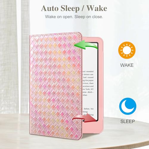 Image of Fintie Case for 7 inch /6.8 inch Kindle Paperwhite(12th /11th Generation-2024 /2021) and Kindle Colorsoft Signature Edition -Slim Foldable Stand Cover Auto Wake /Sleep for Paperwhite 2024, Iridescale