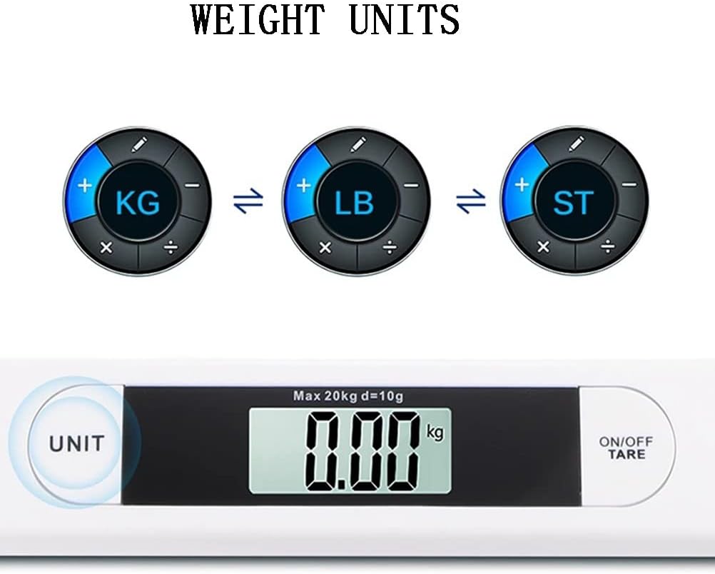 Pet Scales for Weighing Weight Scale Multifunction Portable Electronic 20kg/10g Digital Small Cats Dogs Measure Tool Kitchen