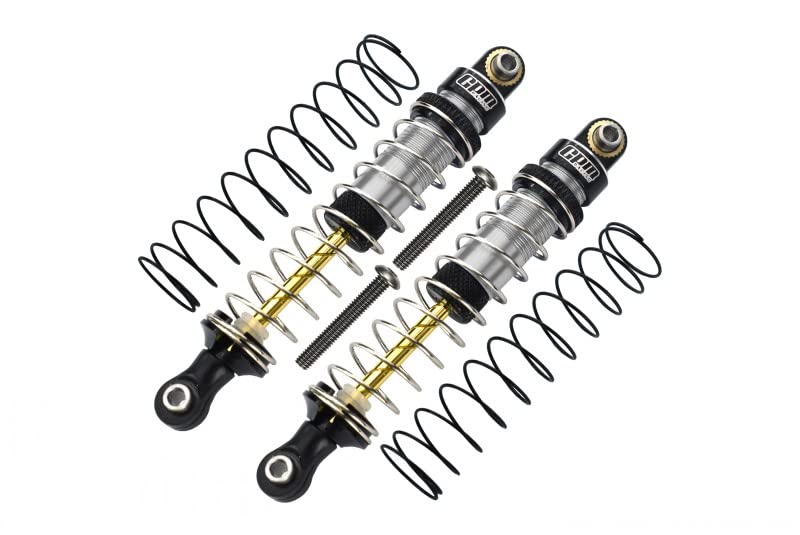 GPM Upgrades Aluminum 6061-T6 Front/Rear Damper 80MM For 1/18 UTB18 Capra 4WD Unlimited Trail Buggy (AXI01002) Rc Cars (silver)