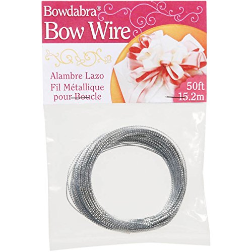 Darice Bowdabra Bow Wire, 50', Silver